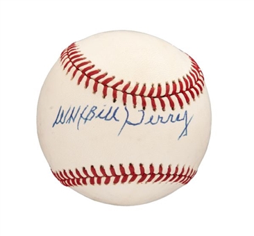 Bill Terry Single-Signed Baseball (Overall PSA/DNA 7.5)